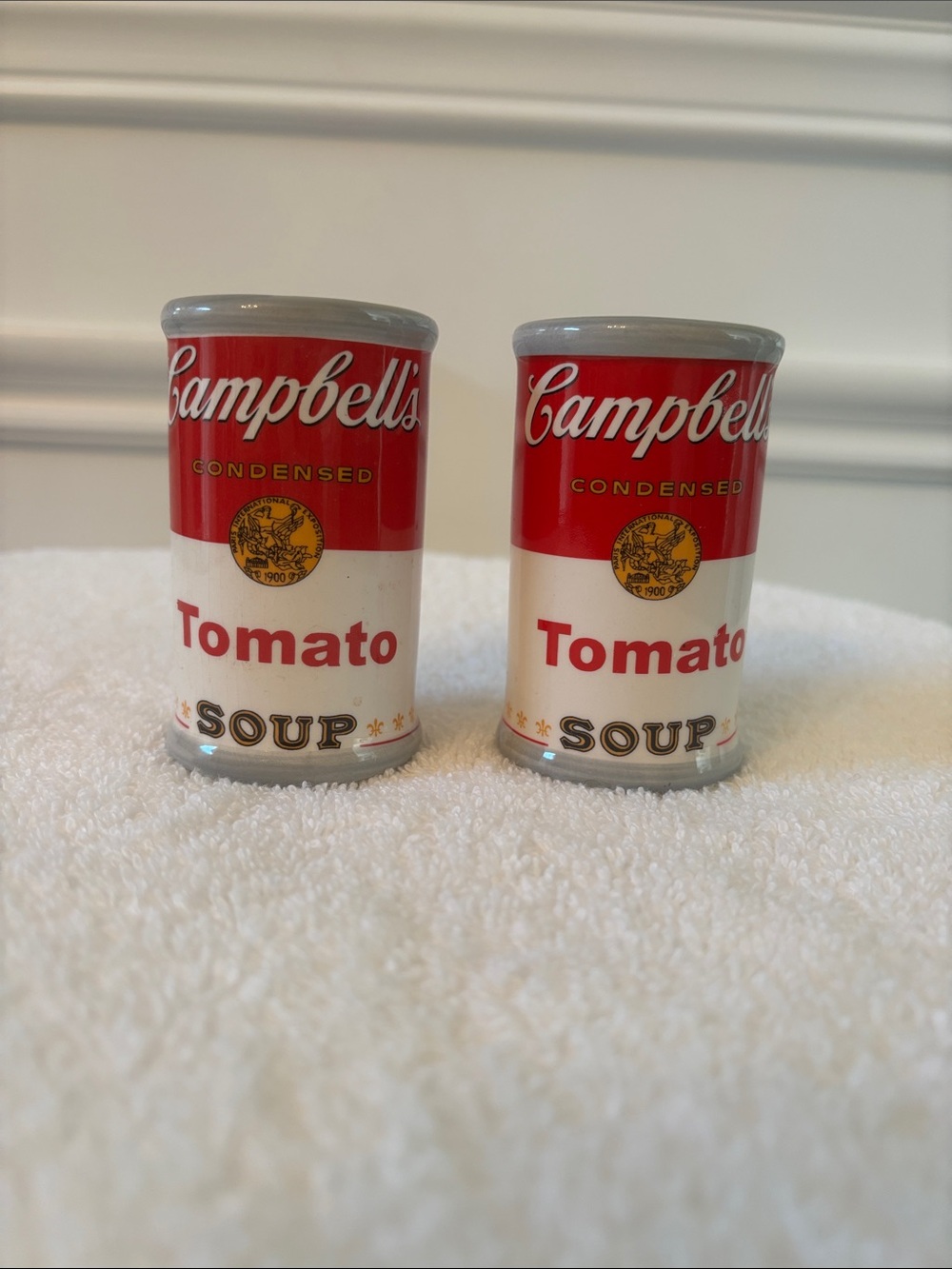 Campbell's Red Tomato Soup Can Salt & Pepper Shakers - Red